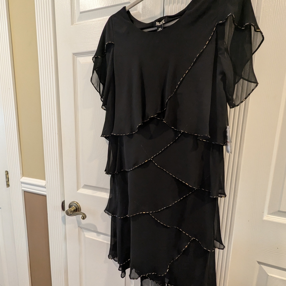 Elegant Black Layered Dress
